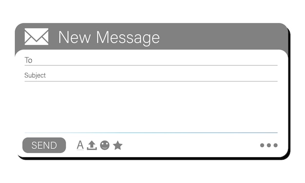 Email interface banner for browser message Mock up for your text eps10
