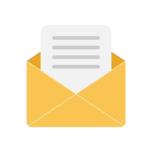 Email message icon illustration Open mail symbol