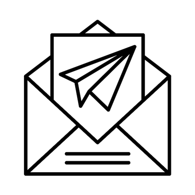 email sent line illustration