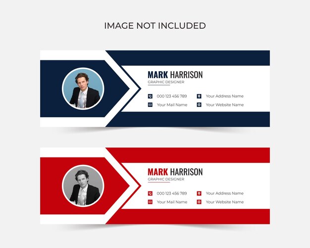Email signature or facebook cover template and email footer and personal social media cover design