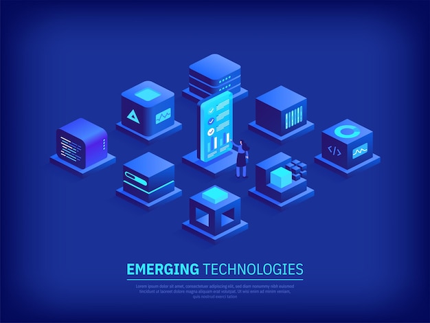 Emerging technologies and Digital innovation concept