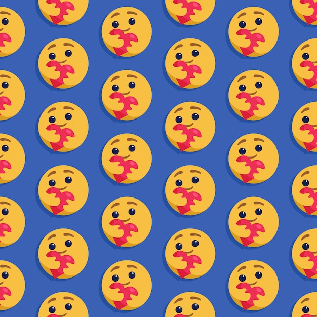 Emoticon seamless pattern wallpaper. Cute expression.