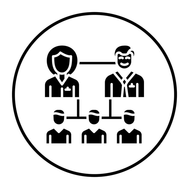 employee hierarchy vector illustration