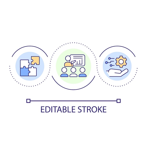 Employee training loop concept icon