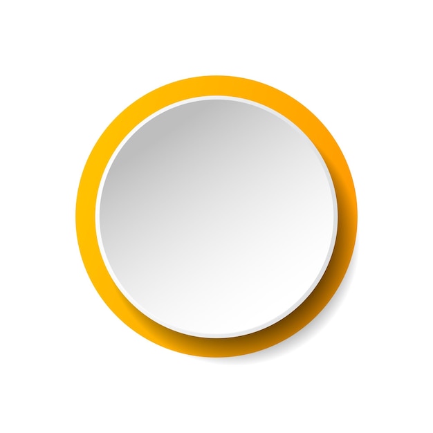 Empty circle button Blank push button template Graphic element vector eps10