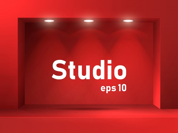 Empty lightened studio space