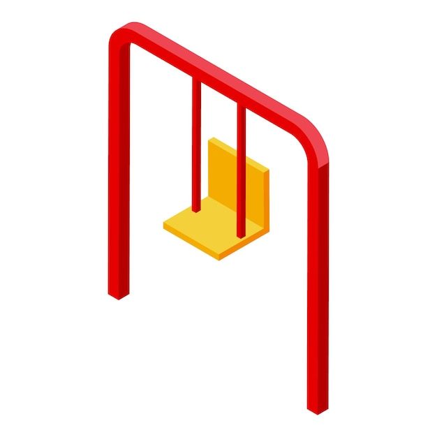 empty swing set standing on a playground
