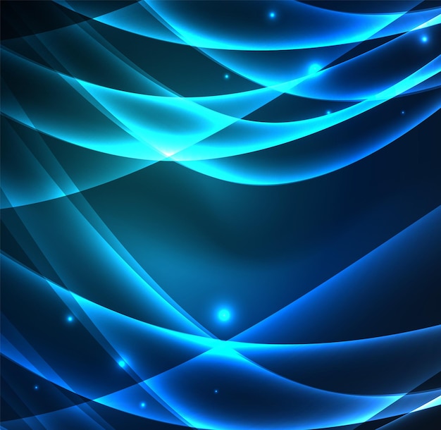 Energy lines glowing waves in the dark vector abstract background Vector business or technology presentation design template brochure or flyer pattern or geometric web banner