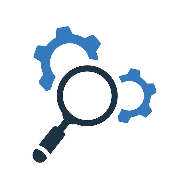 Engine search setting settings icon Glyph style vector EPS