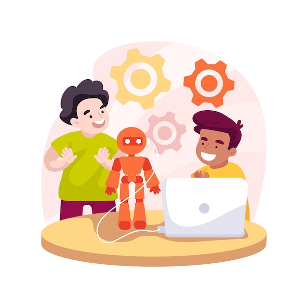 engineering class isolated cartoon vector illustration