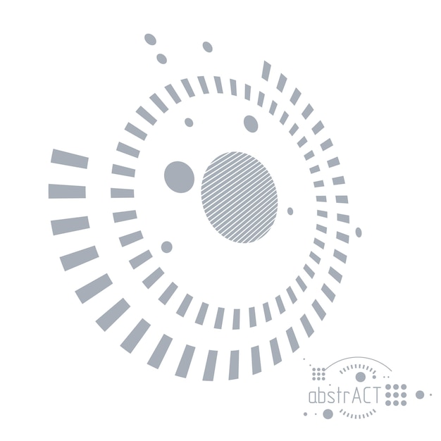Engineering technological vector wallpaper made with circles and lines. Modern geometric composition can be used as template and layout. Abstract technical background.