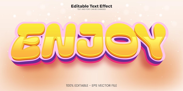 Enjoy editable text effect in modern trend style