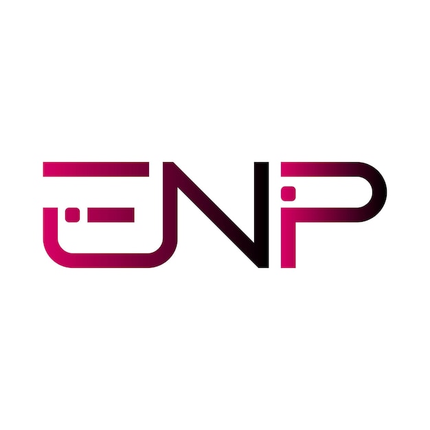 enp logo abstract typography simple modern minimal vector design