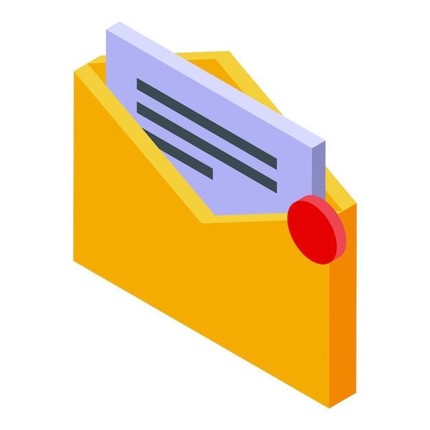 Envelope with letter coming out receiving important mail concept