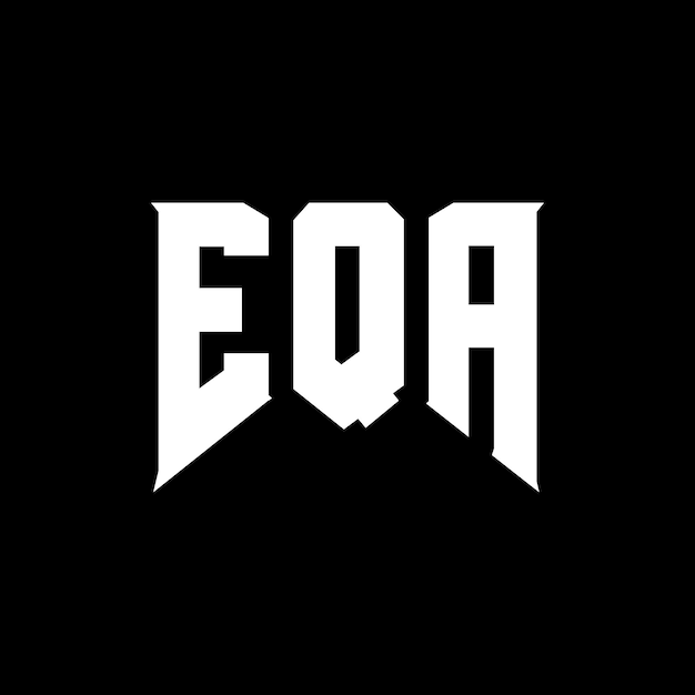 EQA letter logo design for technology company EQA logo design black and white color combination EQA logo EQA vector EQA design EQA icon EQA alphabet EQA typography logo design
