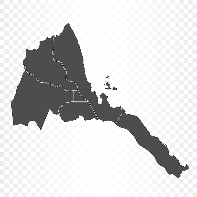 eritrea map isolated on transparent