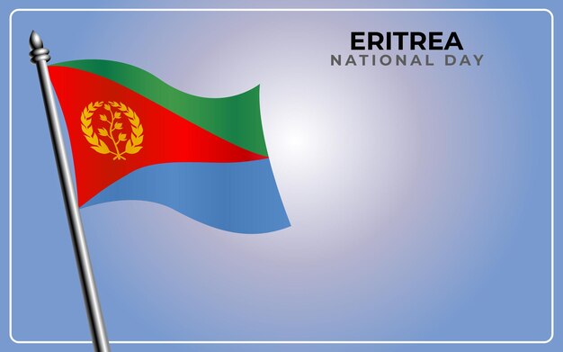 eritrea national flag isolated on gradient color background