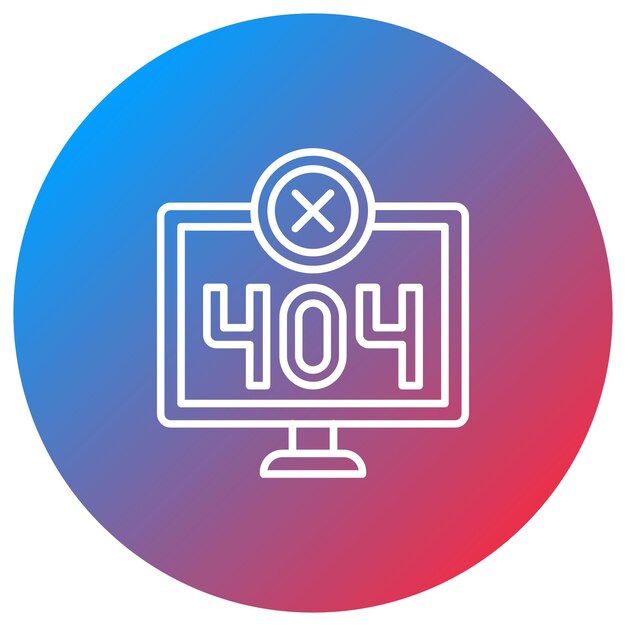 Error 404 icon vector image Can be used for Computer Science