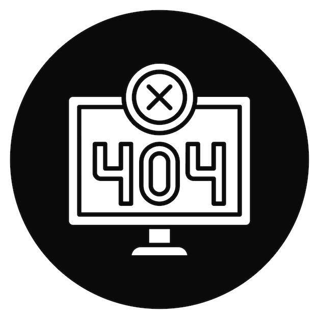 Error 404 icon vector image Can be used for Computer Science
