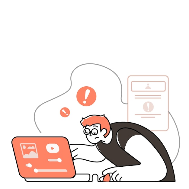 error deadline stress man customer service