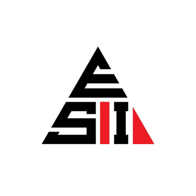 ESI triangle letter logo design with triangle shape ESI triangle logo design monogram ESI triangle vector logo template with red color ESI triangular logo Simple Elegant and Luxurious Logo
