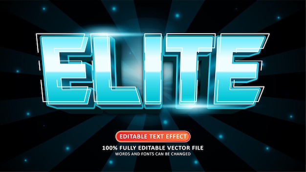 esport elite game title 3d editable modern text effect