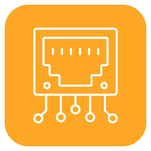 Ethernet icon vector image Can be used for Computer Science