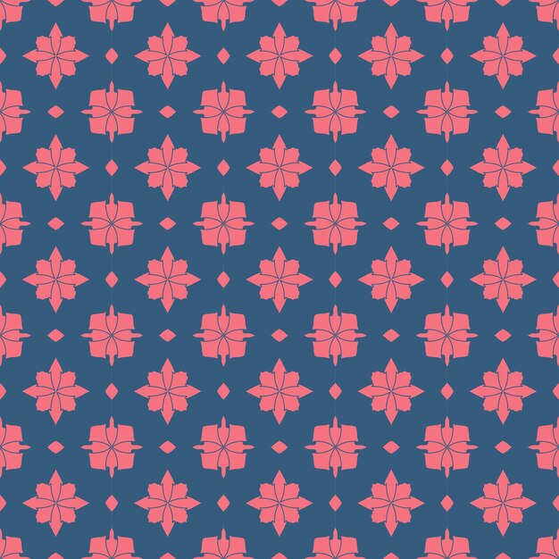 Ethnic floral seamless pattern vector floral background