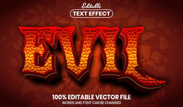 evil text, font style editable text effect