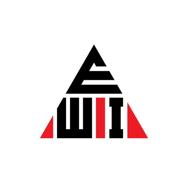 EWI triangle letter logo design with triangle shape EWI triangle logo design monogram EWI triangle vector logo template with red color EWI triangular logo Simple Elegant and Luxurious Logo
