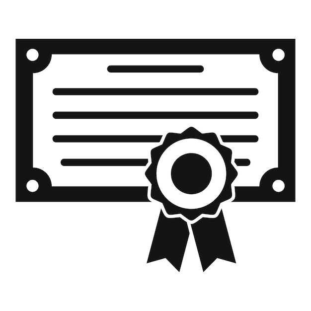 exam diploma icon simple illustration of exam diploma vector icon for web design isolated on white background