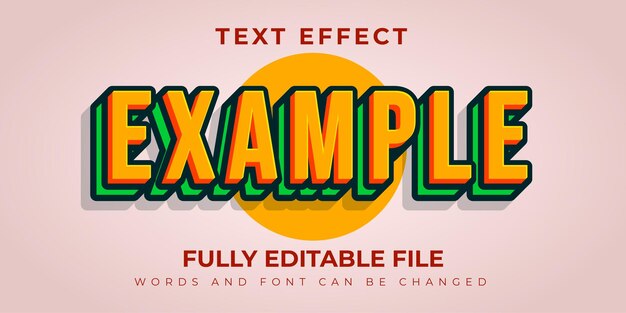 Example Text Effect Yellow And Green Design