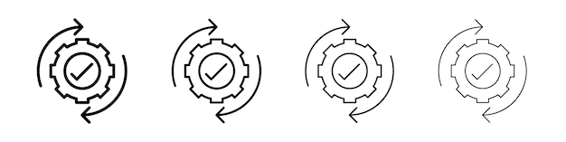 Execution icon linear logo isolated