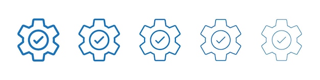Execution icon Symbol collection thin outline set