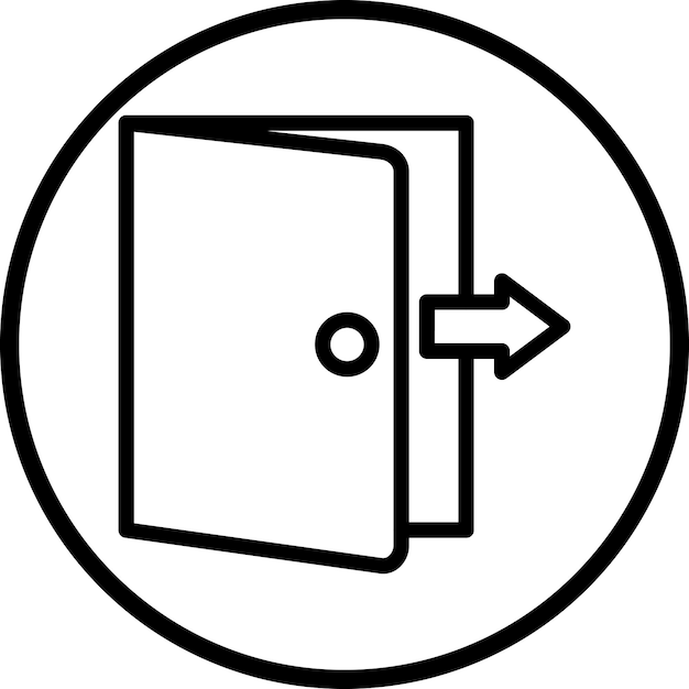 Exit Door Icon Style
