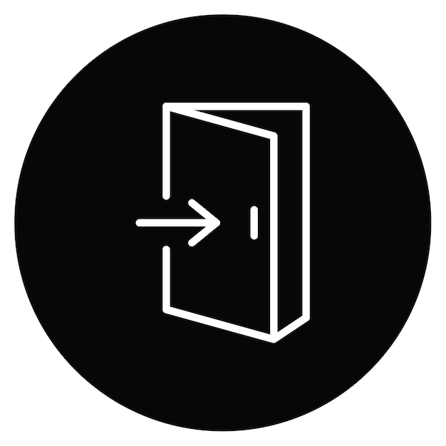 Exit Door Vector Illustration