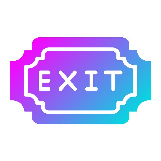 Exit Vector Icon Design Illustration