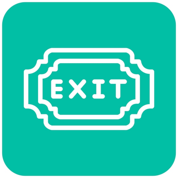 Exit Vector Icon Design Illustration