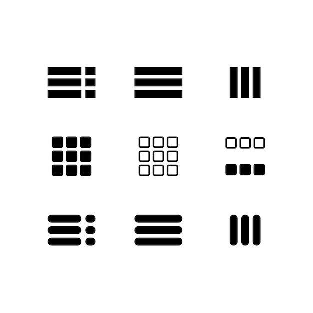 expand menu button icon set buttons for phone website and computer vector on isolated white background eps 10