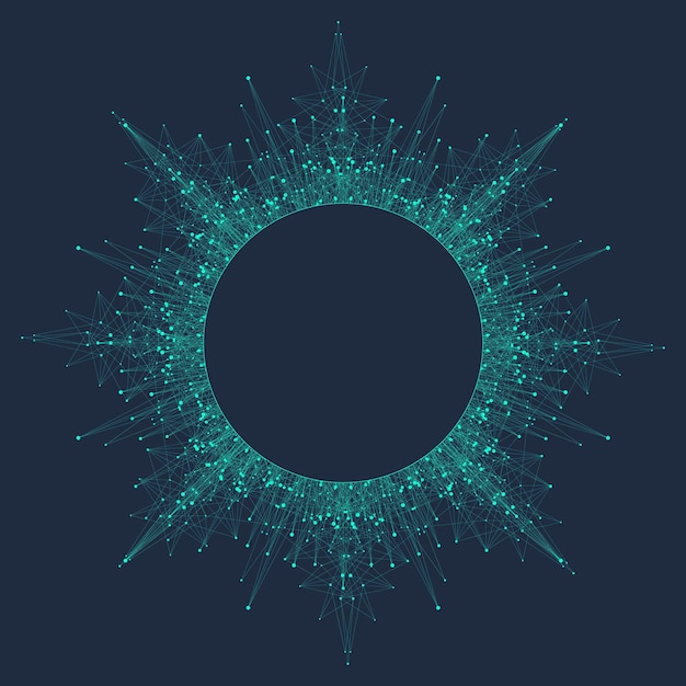 expansion background with connected line and dots