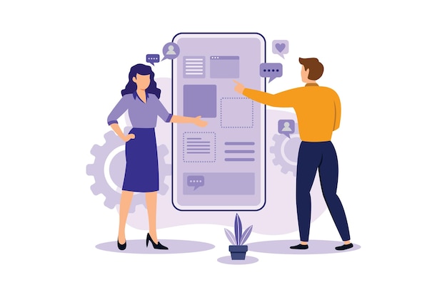 Experience flat modern design illustration