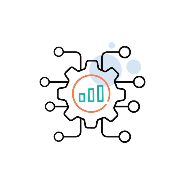expert system ai decision support vector icon design