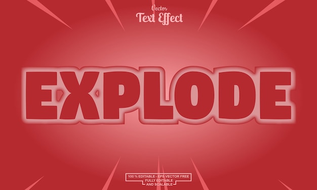 explode modern cartoon editable text effect design