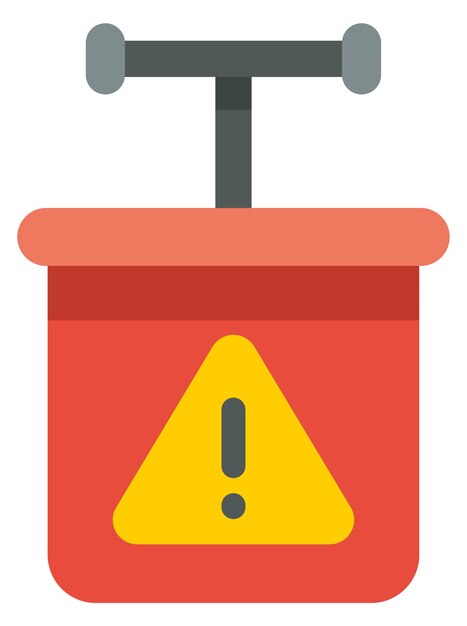 Explosion detonator color icon Dangerous dynamite symbol