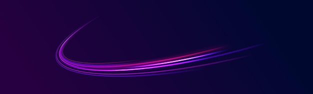 Expressway car headlight effect Speed connection vector background City road car light trails