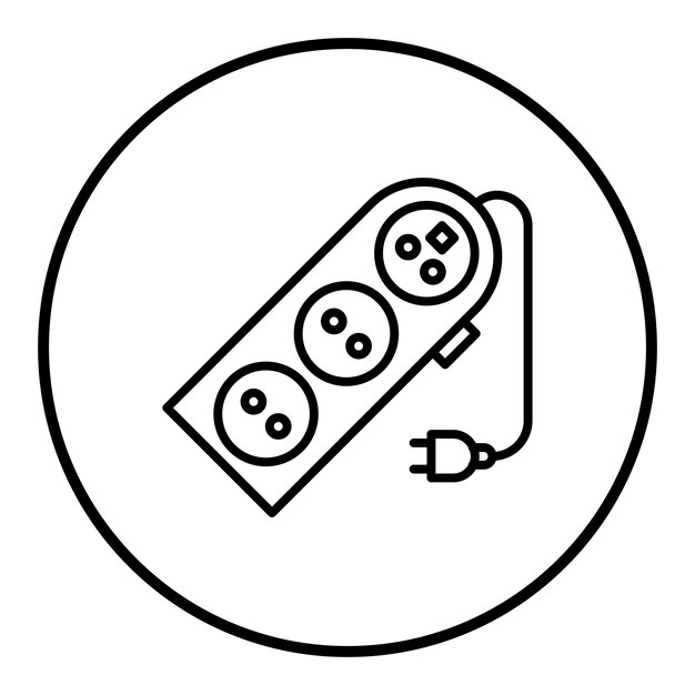 extension cord icon vector image can be used for electric circuits