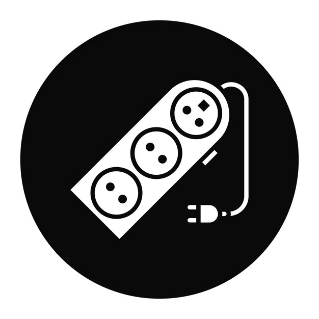 extension cord icon vector image can be used for electric circuits