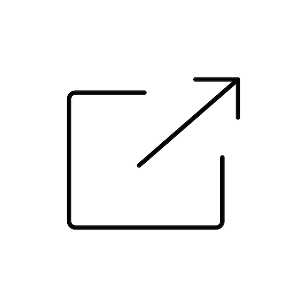 External link icon logo set vector