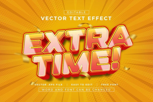 Extra Time 3D editable text effects