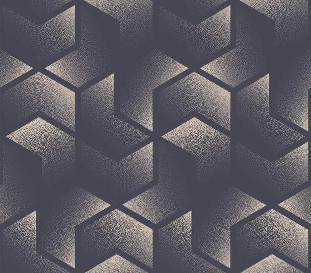 Eye Catched Modern Chevron Seamless Pattern Vector Dot Work Abstract Background